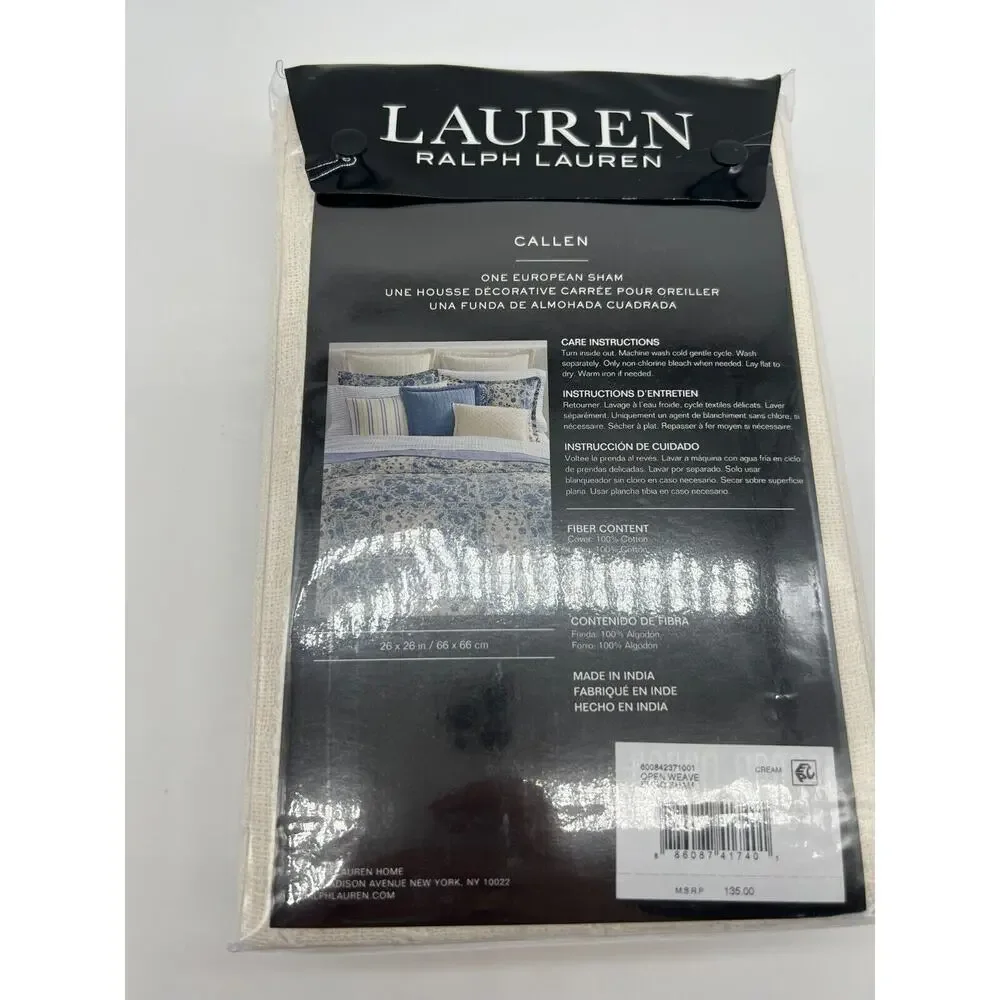 Lauren Ralph Lauren Callen EURO SHAM Cream 26